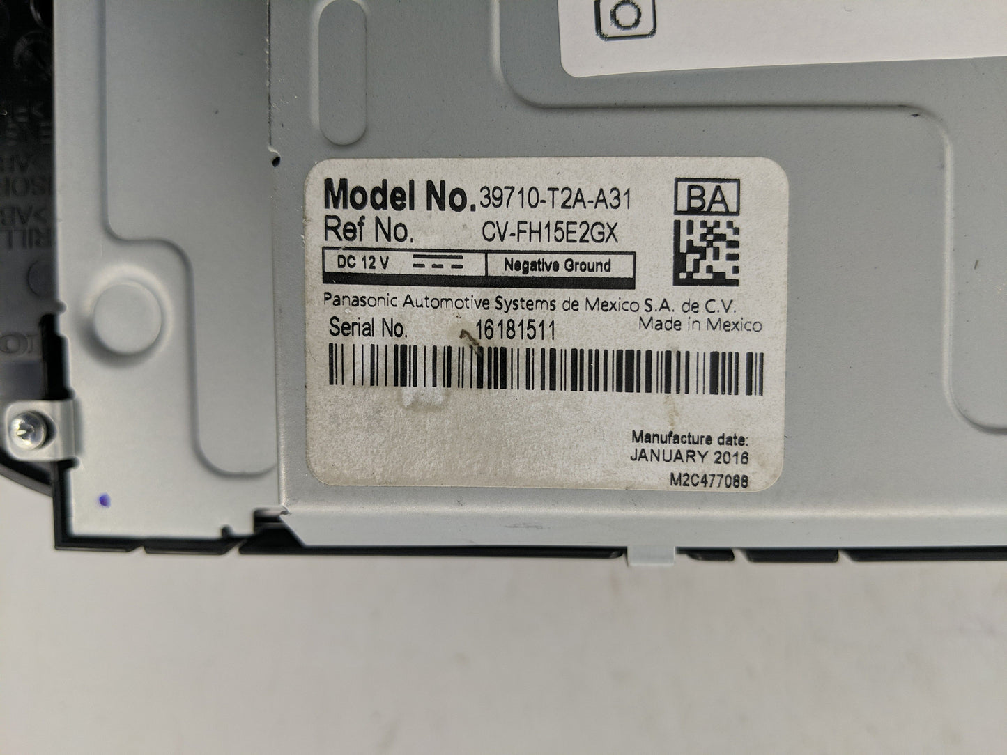 2016-2017 Honda Accord Information Display Screen - Oemusedautoparts1.com