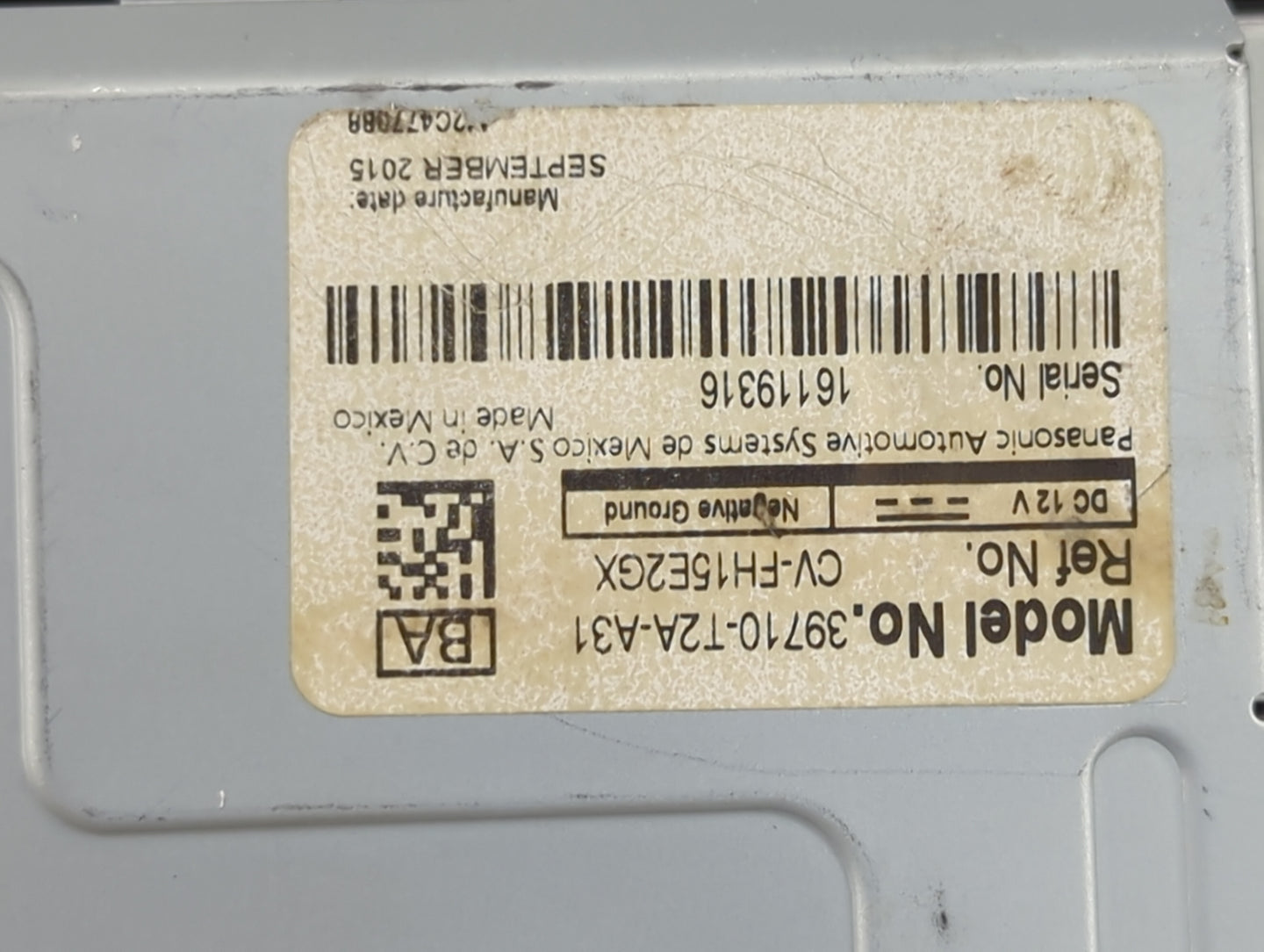 2016-2017 Honda Accord Information Display Screen - Oemusedautoparts1.com
