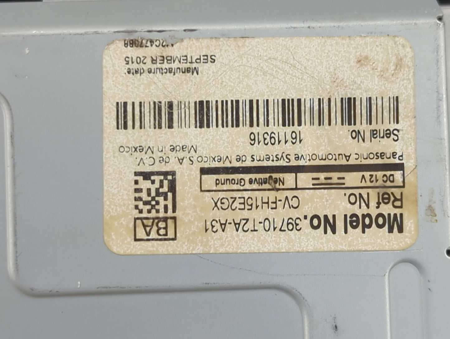 2016-2017 Honda Accord Information Display Screen - Oemusedautoparts1.com