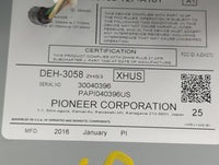 2016-2017 Honda Accord Radio AM FM Cd Player Receiver Replacement P/N:DEH-3058 30040396, PAPI040396US, AJDK070 Fits Fits 201