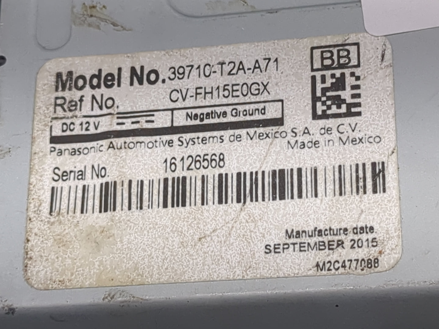 2016-2017 Honda Accord Information Display Screen 1471284 - Oemusedautoparts1.com