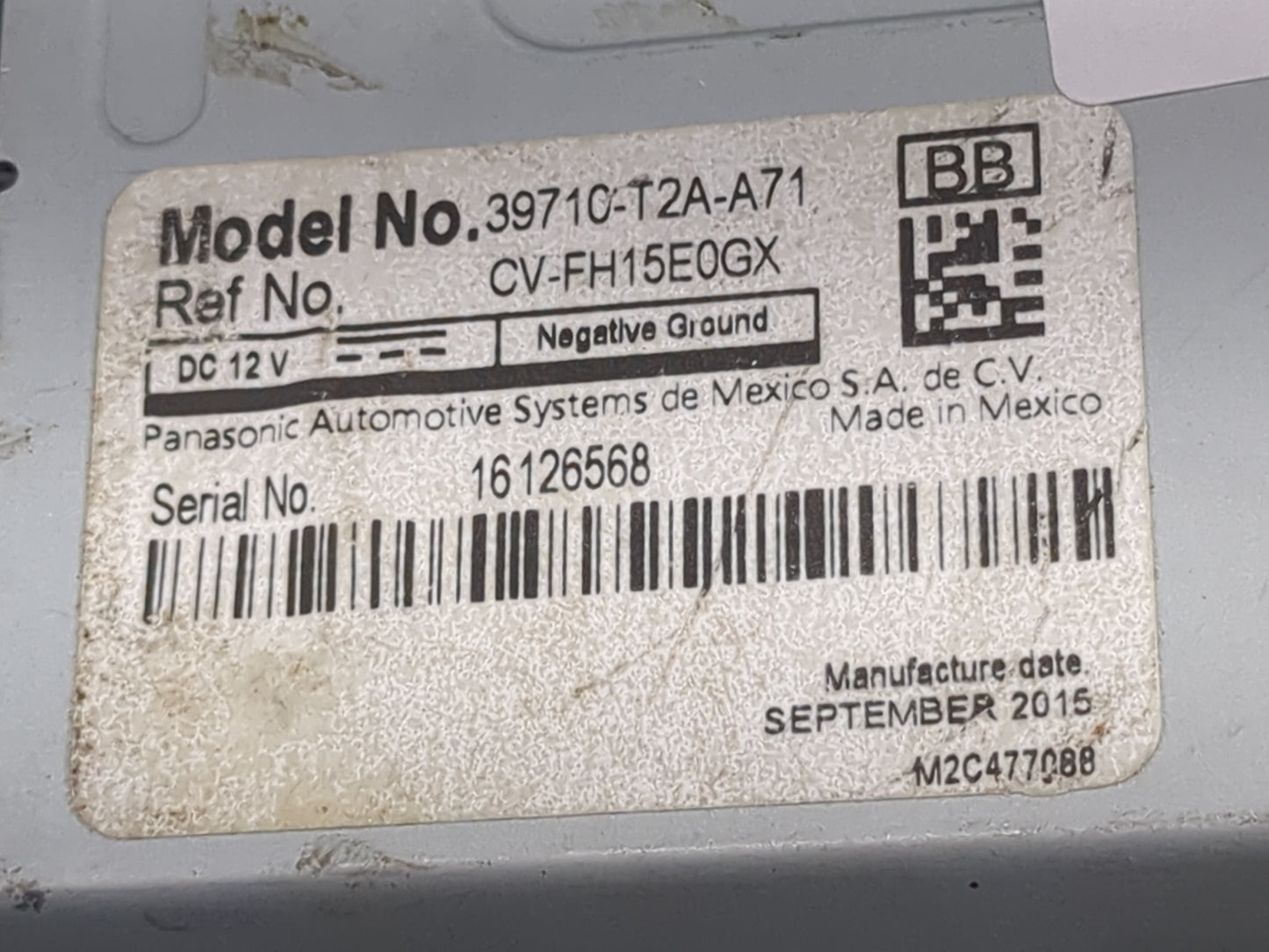 2016-2017 Honda Accord Information Display Screen 1471284 - Oemusedautoparts1.com