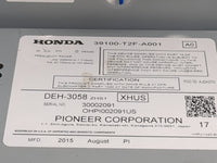2016-2017 Honda Accord Radio AM FM Cd Player Receiver Replacement P/N:39100-T2F-A001 DEH-3058, AJDK070 Fits Fits 2016 2017 O