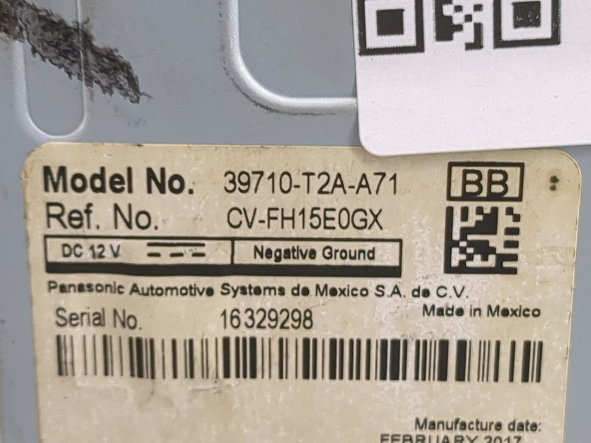 2016-2017 Honda Accord Information Radio Display Screen 1509160 - Oemusedautoparts1.com