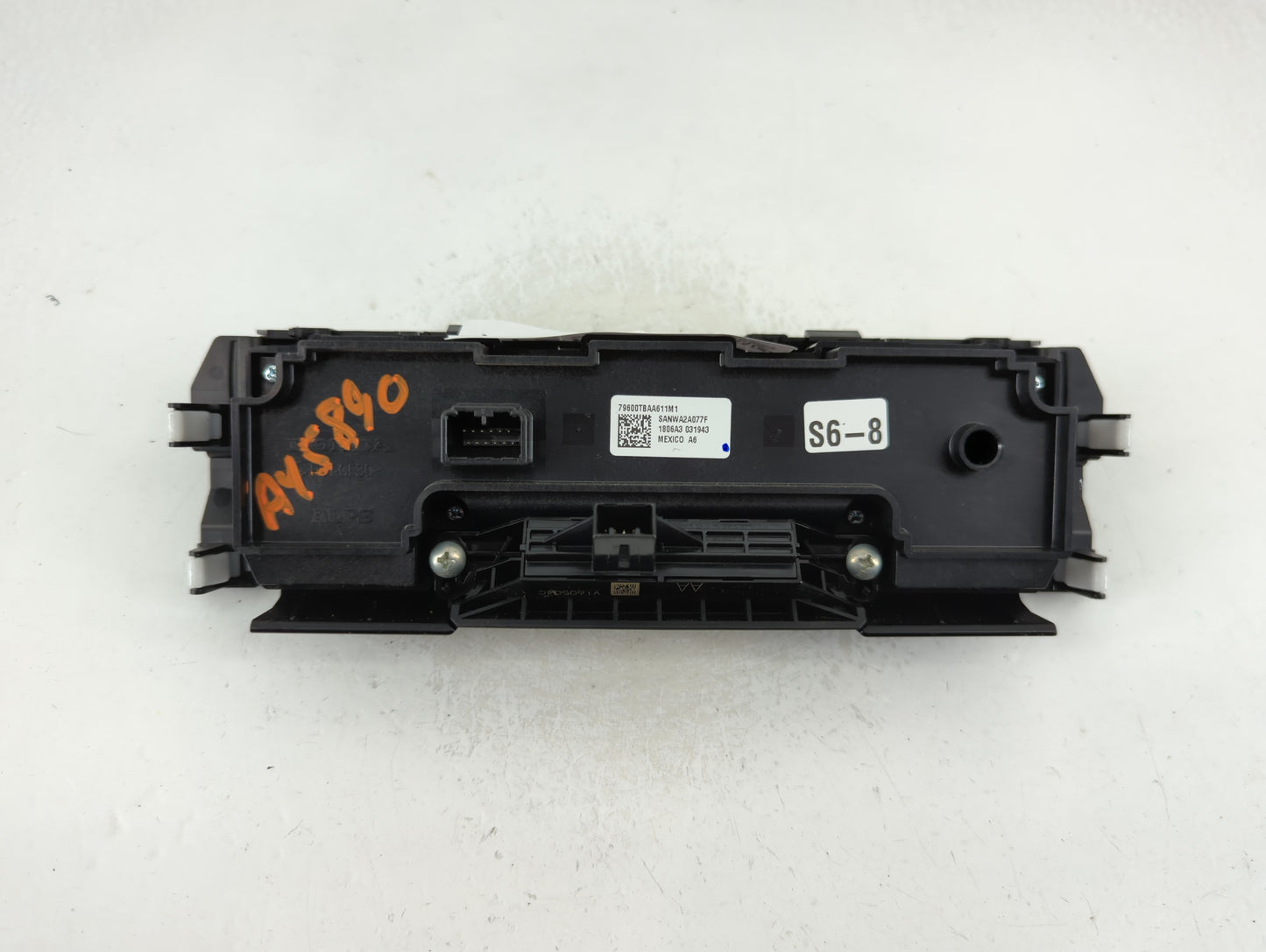 2016-2018 Honda Civic Climate Control Module Temperature AC/Heater Replacement P/N:79600TBAA611M1 Fits Fits 2016 2017 2018 O