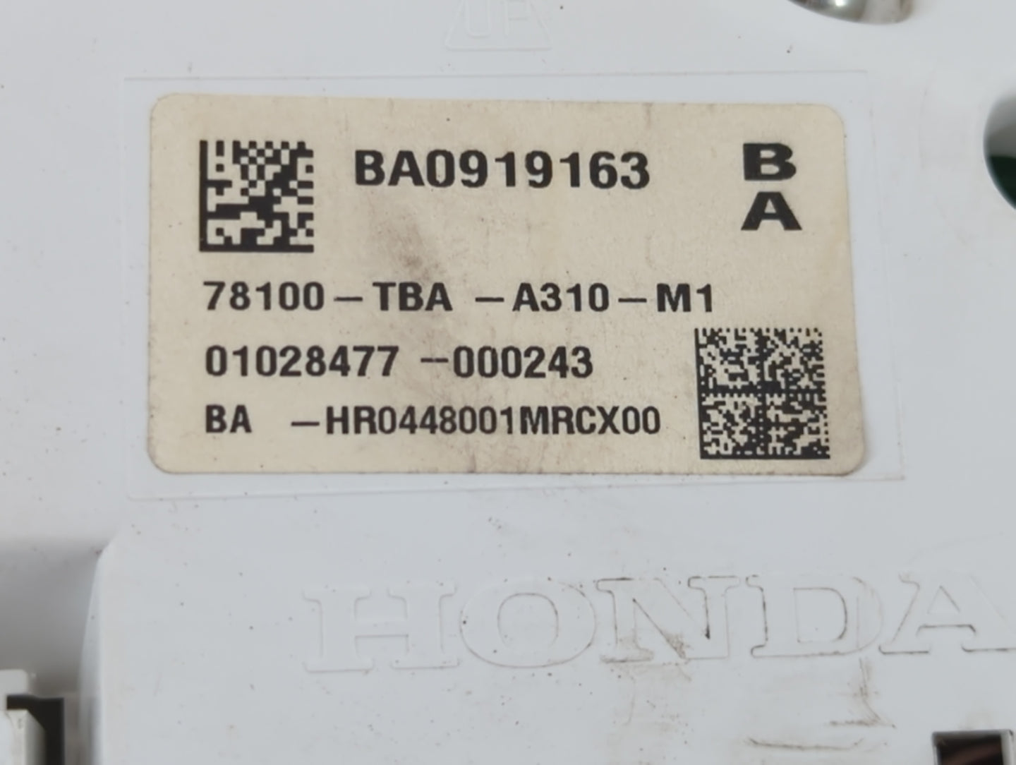 2016-2018 Honda Civic Instrument Cluster Speedometer Gauges P/N:78100-TBA-A310-M1 Fits Fits 2016 2017 2018 OEM Used Auto Par