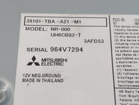 2016 Honda Civic Radio AM FM Cd Player Receiver Replacement P/N:39101-TBA-A21-M1 Fits OEM Used Auto Parts - Oemusedautoparts