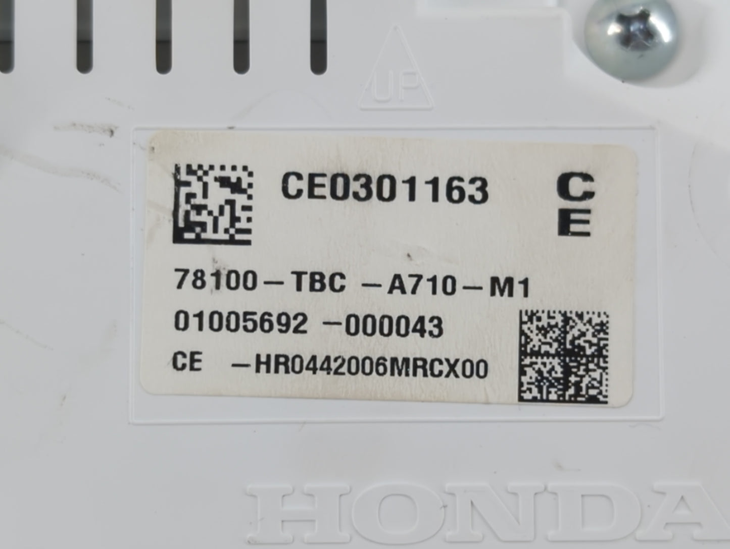 2016 Honda Civic Instrument Cluster Speedometer Gauges P/N:78100-TBC-A710-M1 Fits OEM Used Auto Parts - Oemusedautoparts1.co