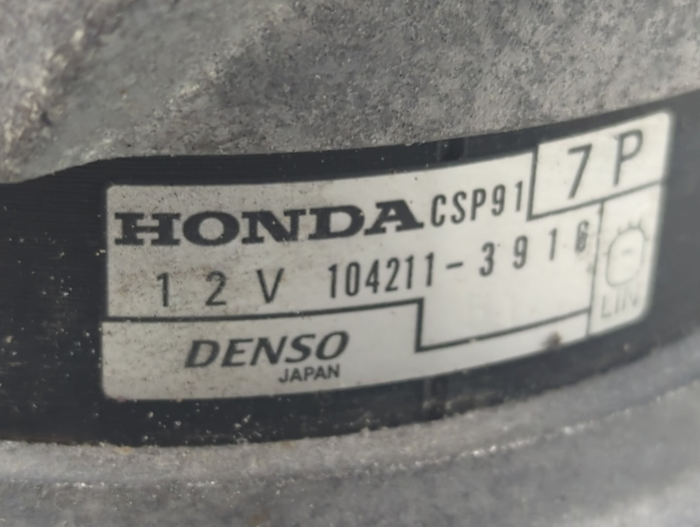 2016-2022 Honda Civic Alternator Replacement Generator Charging Assembly Engine OEM P/N:104211-3916 Fits OEM Used Auto Parts