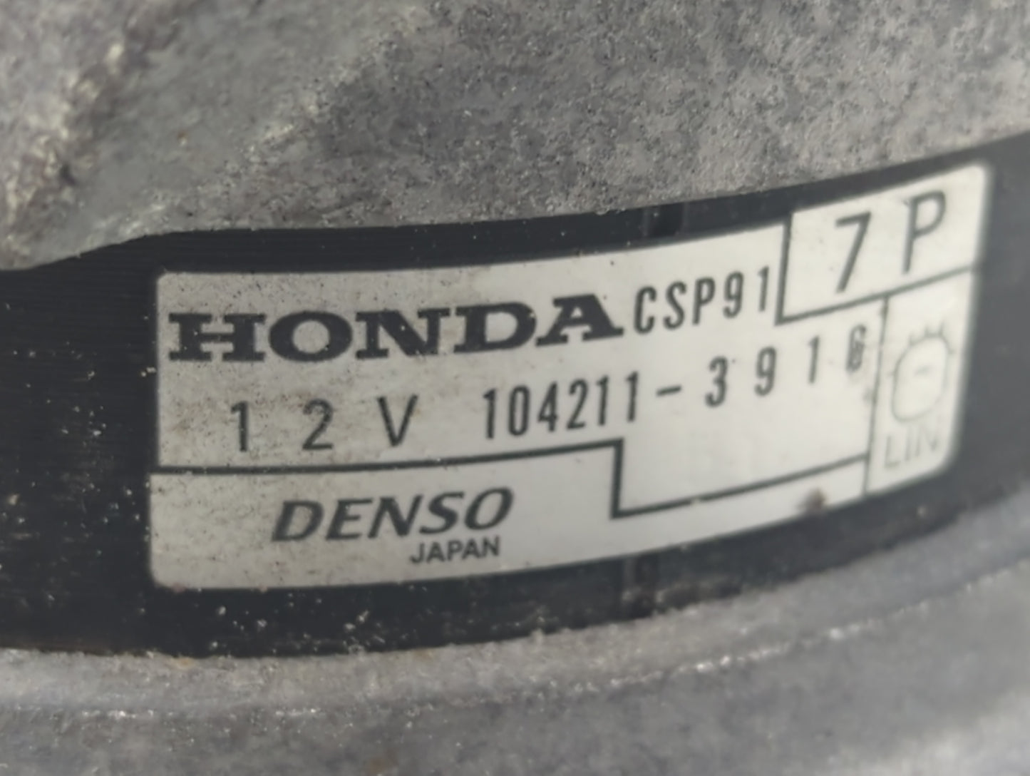 2016-2022 Honda Civic Alternator Replacement Generator Charging Assembly Engine OEM P/N:104211-3916 Fits OEM Used Auto Parts
