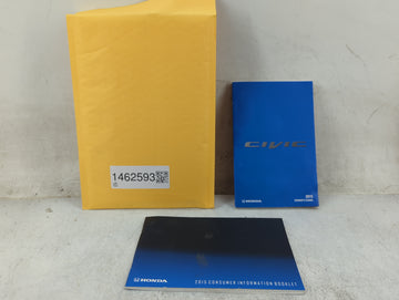 2016 Honda Civic Owners Manual Book Guide P/N:31TR3G00 00X31-TR3-G000, 31H15B00, 00X31-H15-B000 OEM Used Auto Parts - Oemuse