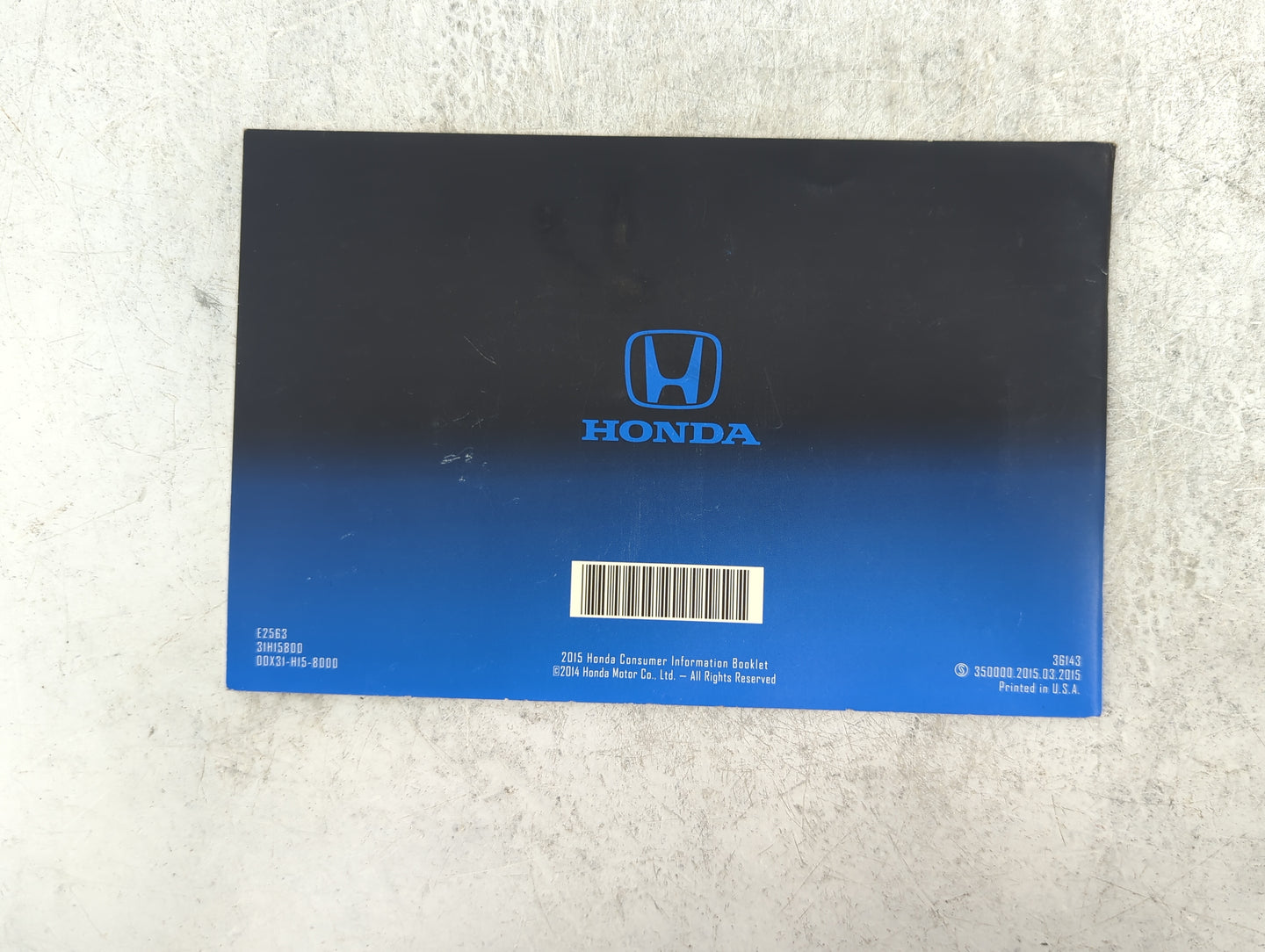 2016 Honda Civic Owners Manual Book Guide P/N:31TR3G00 00X31-TR3-G000, 31H15B00, 00X31-H15-B000 OEM Used Auto Parts - Oemuse
