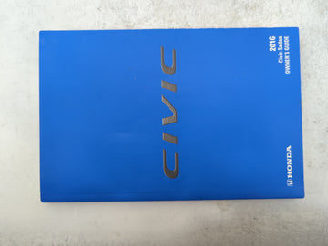 2016 Honda Civic Owners Manual Book Guide P/N:00X31-TBA-G000 A0G02171, 31TBAG00 OEM Used Auto Parts
