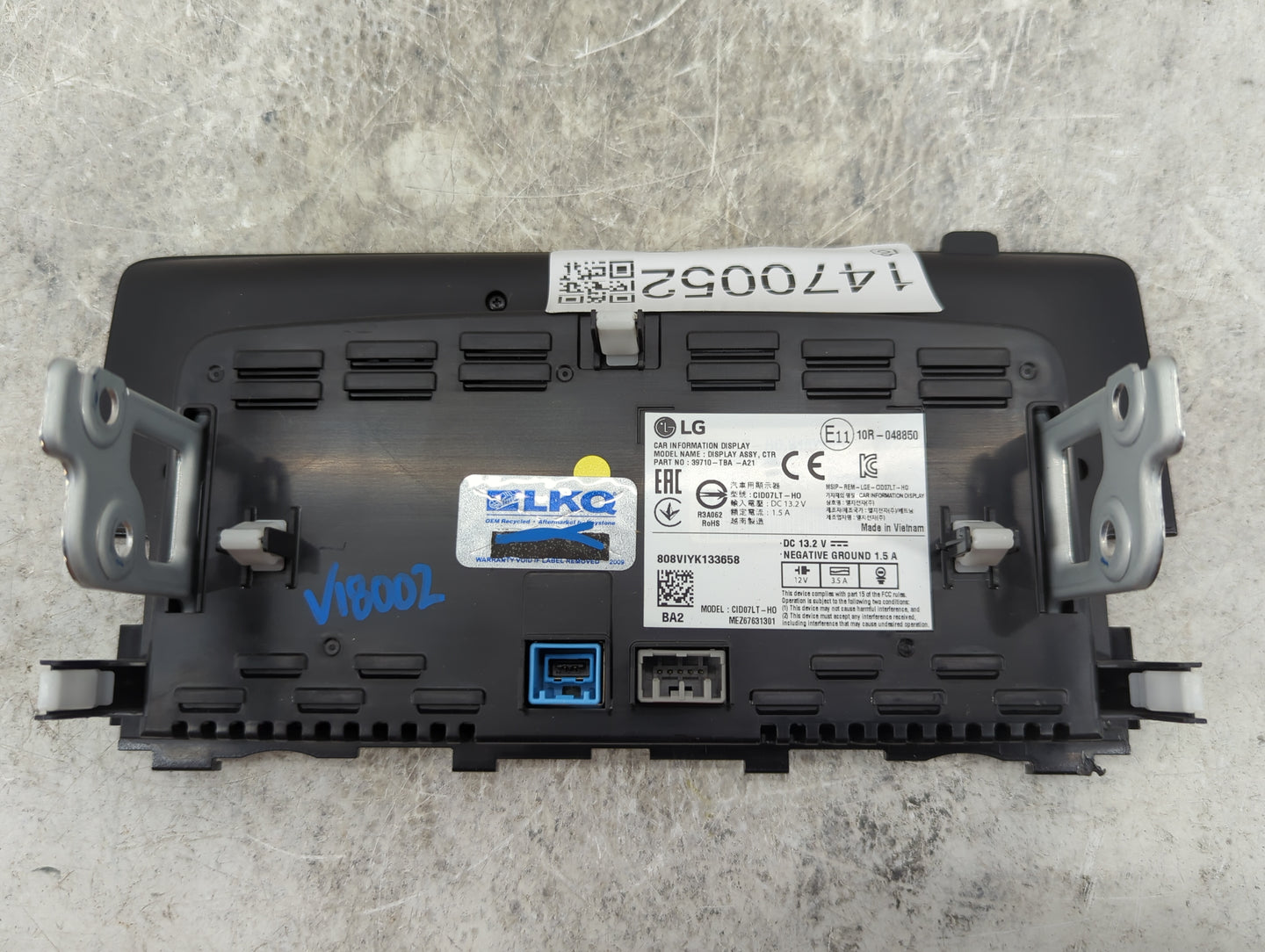 2016 Honda Civic Information Display Screen 1470052 - Oemusedautoparts1.com