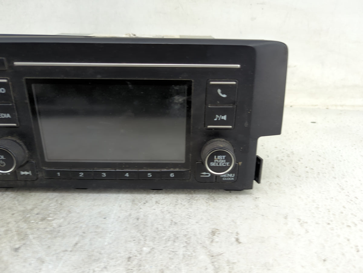2016-2017 Honda Civic Radio AM FM Cd Player Receiver Replacement P/N:1761B-160105-0198 Fits Fits 2016 2017 OEM Used Auto Par