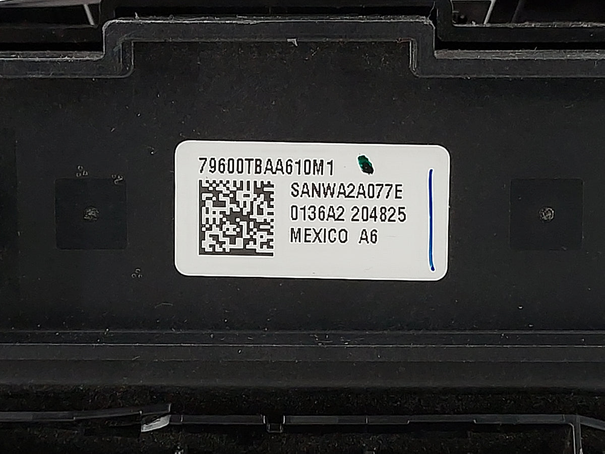2016-2021 Honda Civic Climate Control Module Temperature AC/Heater Replacement P/N:79600TBAA610M1 SANWA2A077E Fits OEM Used 