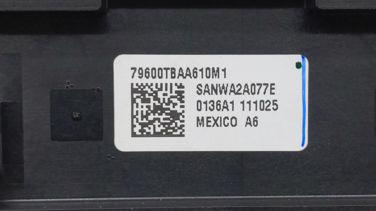 2016-2018 Honda Civic Climate Control Module Temperature AC/Heater Replacement P/N:79600TGGA610M1 79600-TBA-C410-M1 Fits OEM