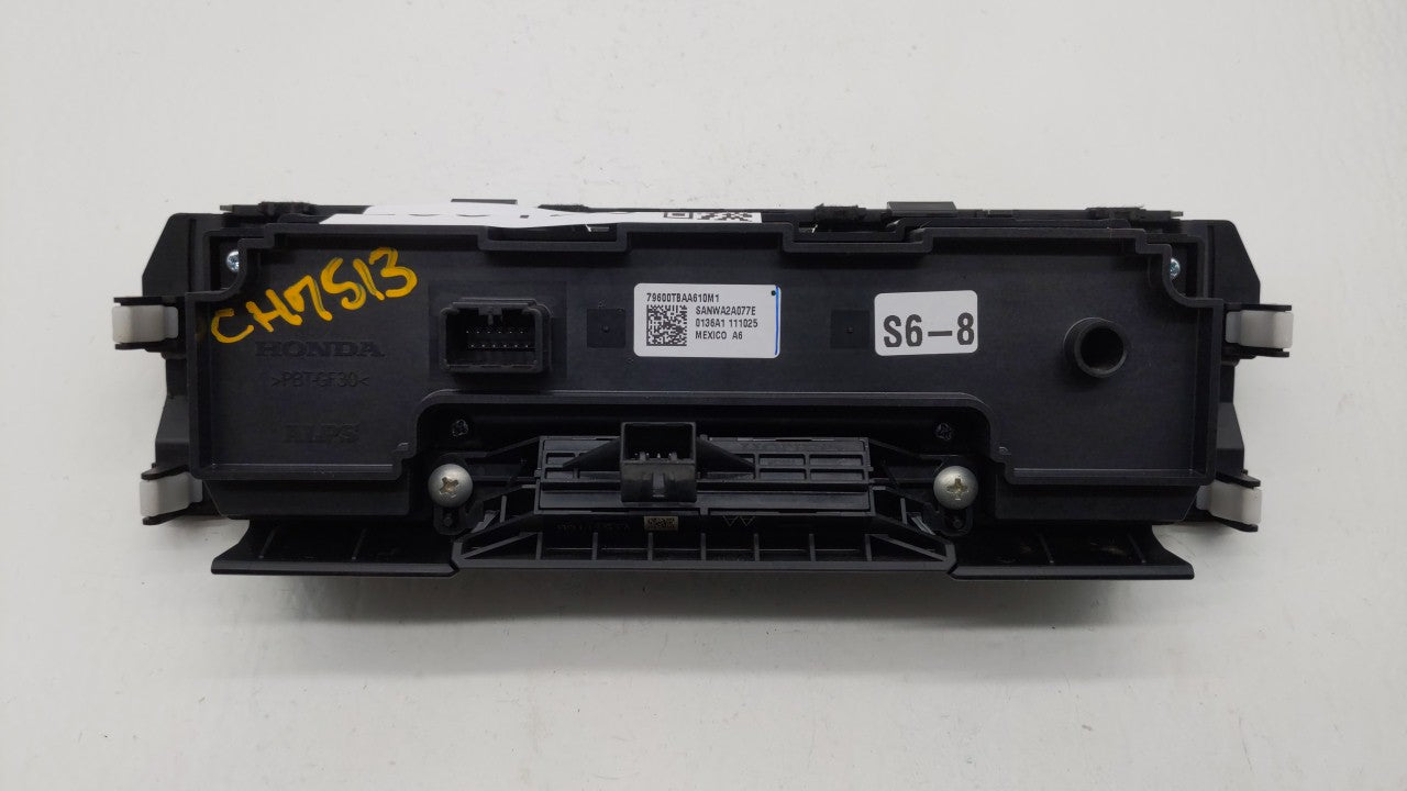 2016-2018 Honda Civic Climate Control Module Temperature AC/Heater Replacement P/N:79600TGGA610M1 79600-TBA-C410-M1 Fits OEM