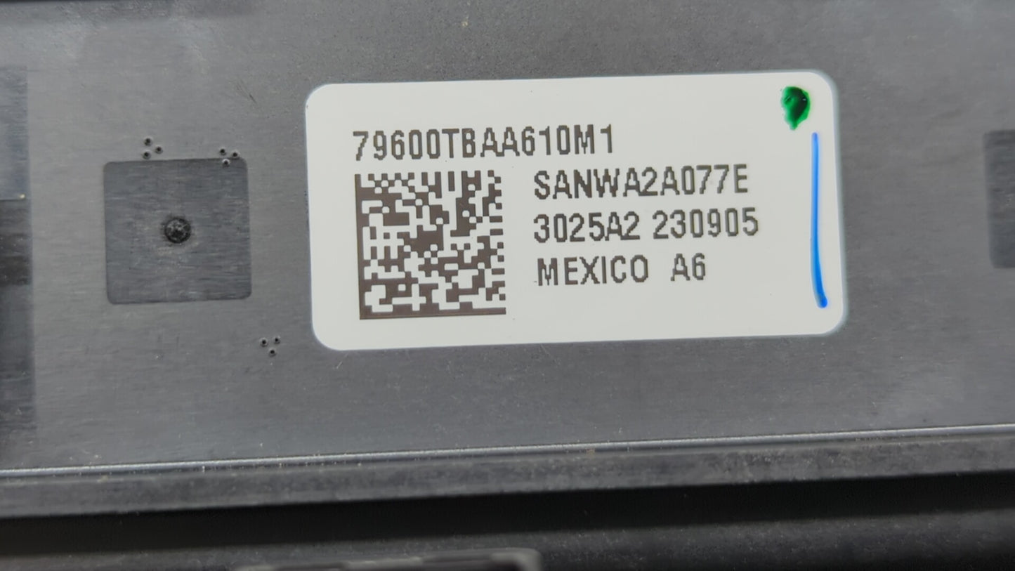 2016-2018 Honda Civic Climate Control Module Temperature AC/Heater Replacement P/N:79600TGGA610M1 79600-TBA-C410-M1 Fits OEM