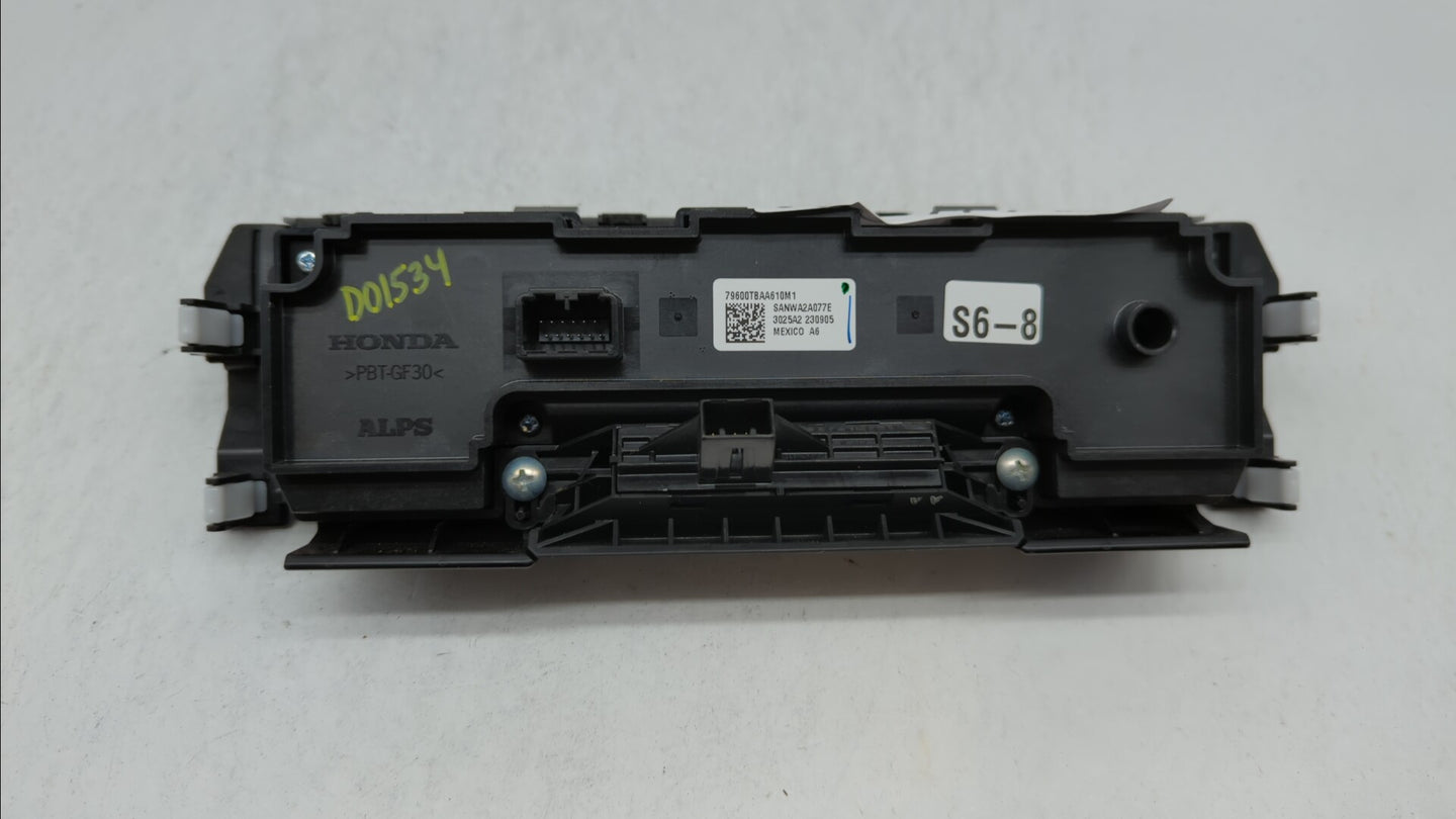 2016-2018 Honda Civic Climate Control Module Temperature AC/Heater Replacement P/N:79600TGGA610M1 79600-TBA-C410-M1 Fits OEM