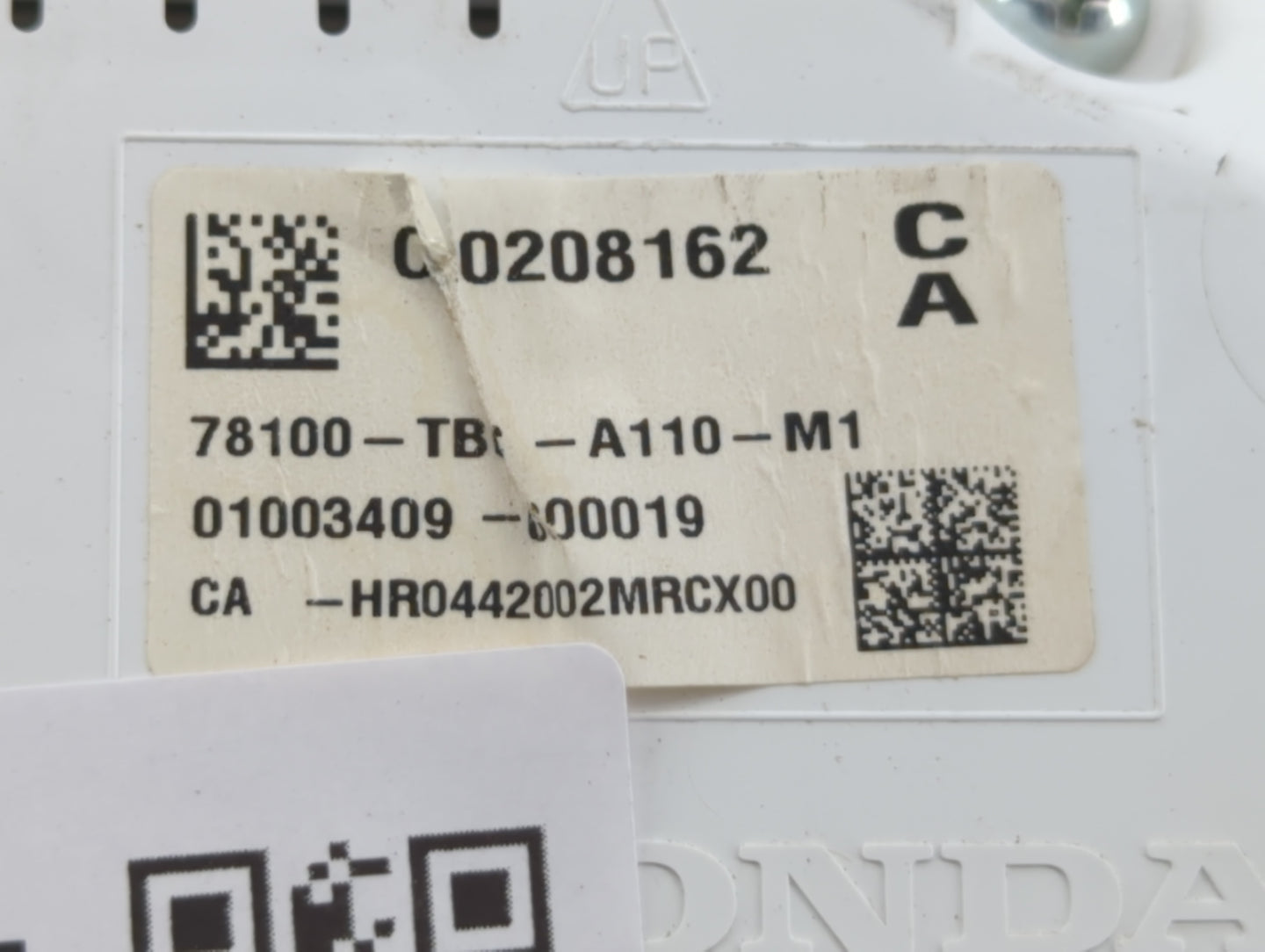 2016 Honda Civic Instrument Cluster Speedometer Gauges P/N:78100-TBG-A110-M1 78100-TBG-A710-M1, 78100-TBG-A720-M1 Fits OEM U