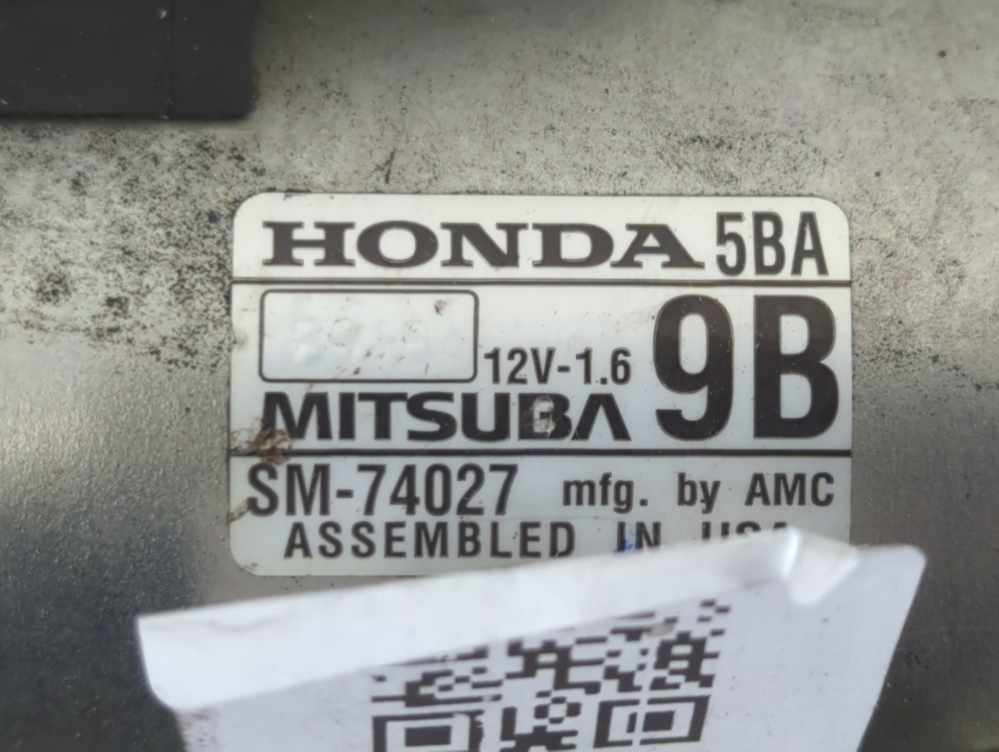 2016-2021 Honda Civic Car Starter Motor Solenoid OEM P/N:SM-74027 Fits Fits 2016 2017 2018 2019 2020 2021 OEM Used Auto Part