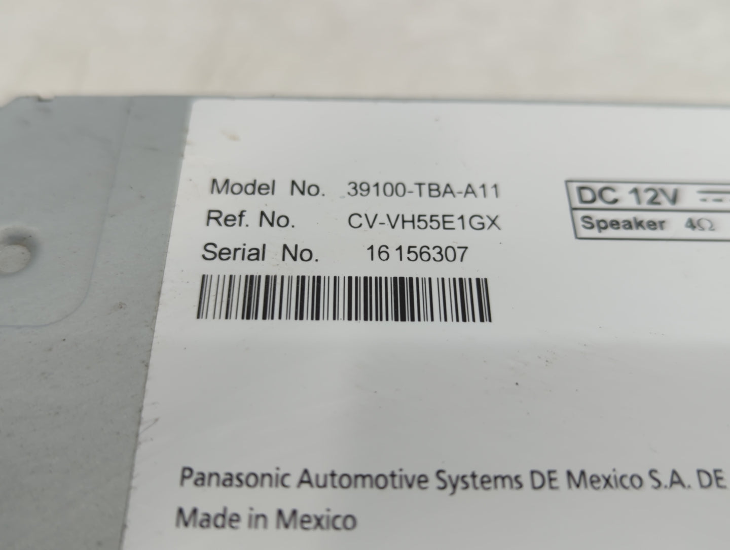 2016-2017 Honda Civic Am Fm Cd Player Radio Receiver - Oemusedautoparts1.com