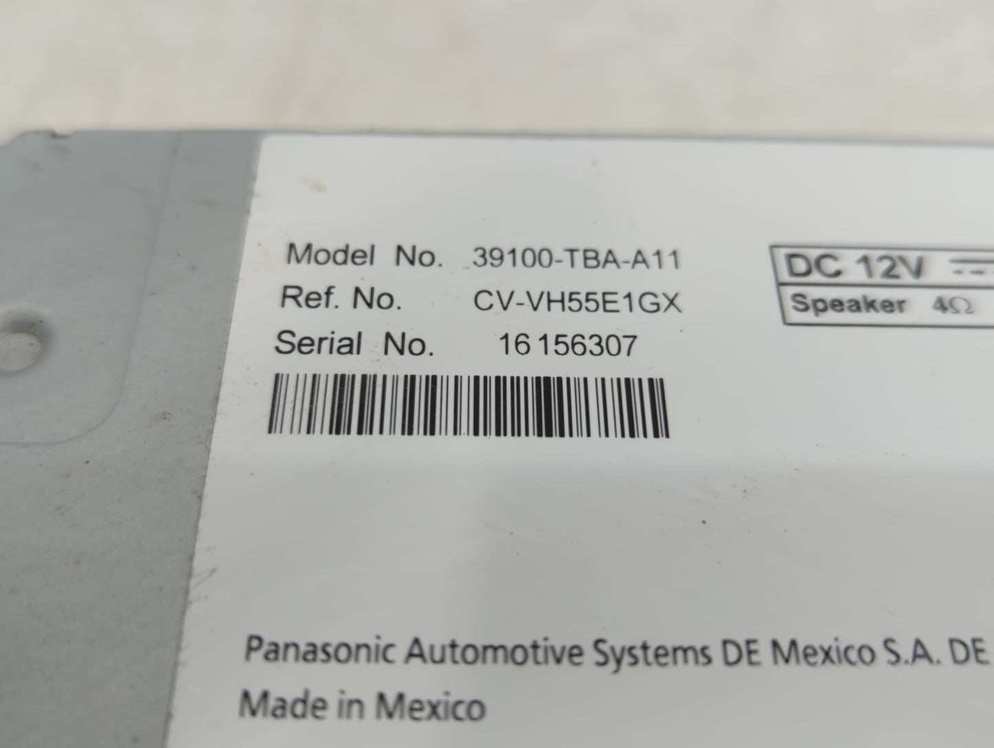 2016-2017 Honda Civic Am Fm Cd Player Radio Receiver - Oemusedautoparts1.com