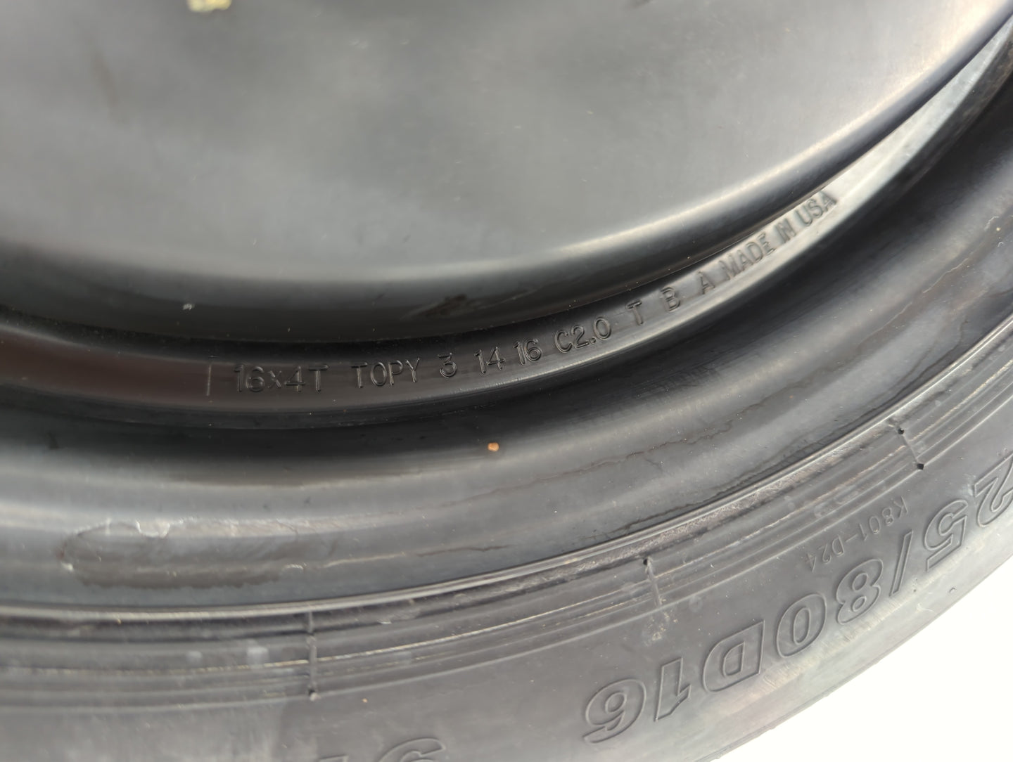 2016-2021 Honda Civic Spare Donut Tire Wheel Rim Oem 752193 - Oemusedautoparts1.com