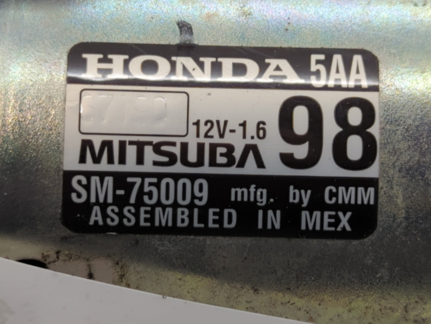 2016-2017 Honda Civic Car Starter Motor Solenoid OEM P/N:SM-75009 Fits Fits 2016 2017 2020 OEM Used Auto Parts - Oemusedauto