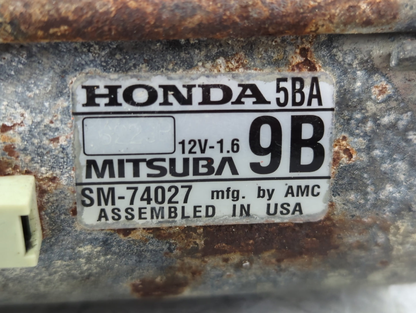 2016-2021 Honda Civic Car Starter Motor Solenoid OEM P/N:SM-74027 Fits Fits 2016 2017 2018 2019 2020 2021 OEM Used Auto Part