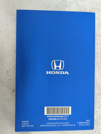 2016 Honda Cr-V Owners Manual Book Guide P/N:A0G02231 31T0AG10, 00X31-T0A-G100, 00X31-T0A-E110 OEM Used Auto Parts - Oemused