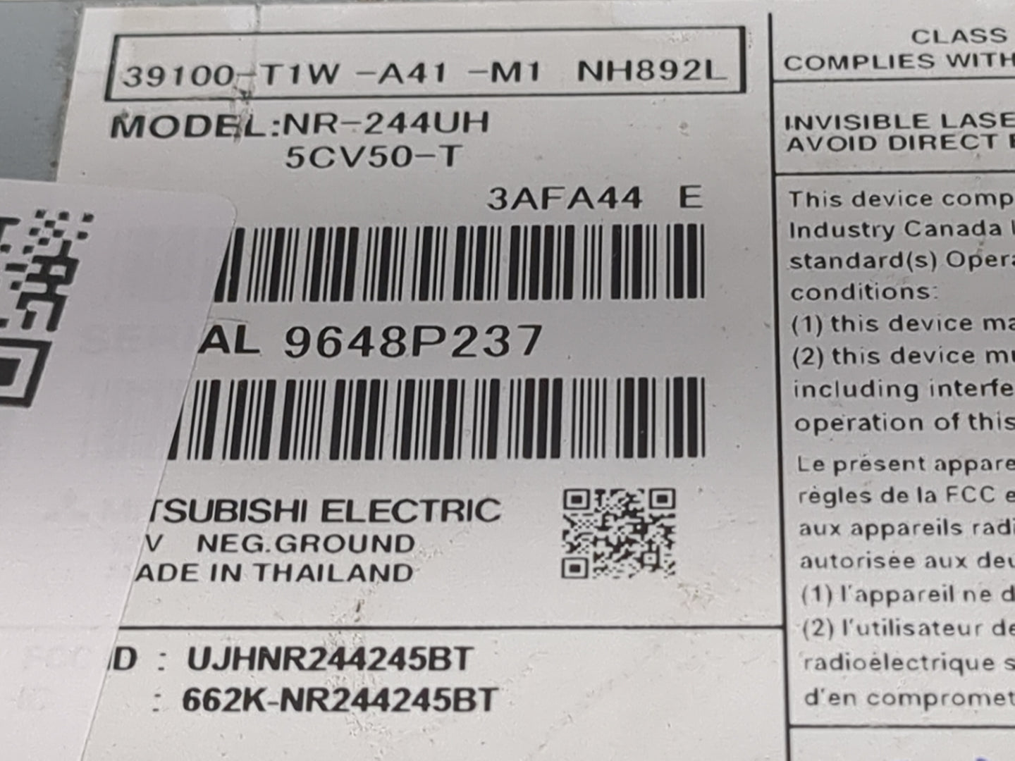 2015-2016 Honda Cr-v Information Display Screen 1471309 - Oemusedautoparts1.com