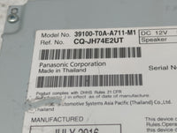 2016 Honda Cr-V Radio AM FM Cd Player Receiver Replacement P/N:39100-T0A-A711-M1 Fits OEM Used Auto Parts - Oemusedautoparts