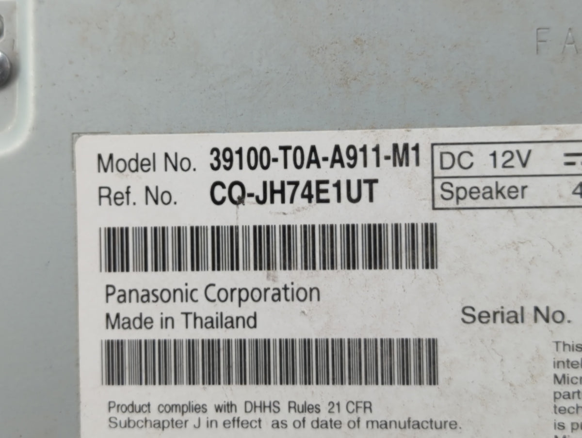 2015-2016 Honda Cr-v Am Fm Cd Player Radio Receiver 577183 - Oemusedautoparts1.com