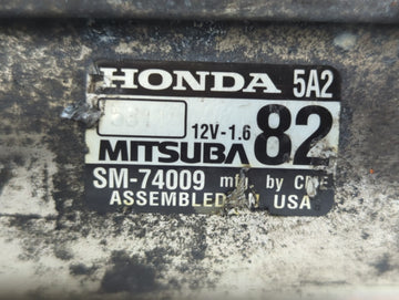 2015-2016 Honda Cr-V Car Starter Motor Solenoid OEM P/N:SM-74009 Fits Fits 2013 2014 2015 2016 2017 OEM Used Auto Parts