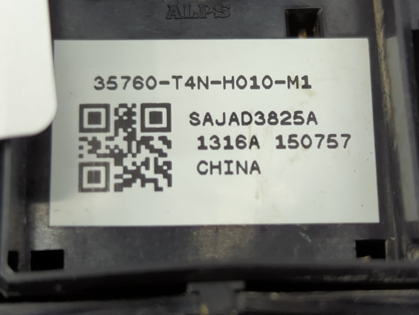 2016 Honda Fit Master Power Window Switch Replacement Driver Side Left P/N:35760-T4N-H010-M1 SAJAD3825A Fits OEM Used Auto P