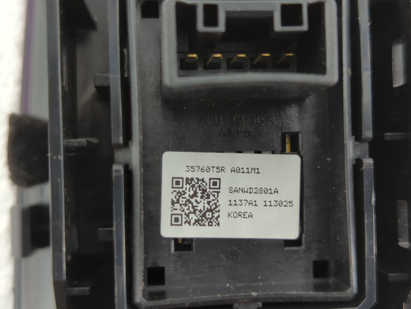 2015-2020 Honda Fit Master Power Window Switch Replacement Driver Side Left P/N:35760T5R A011M1 Fits OEM Used Auto Parts - O