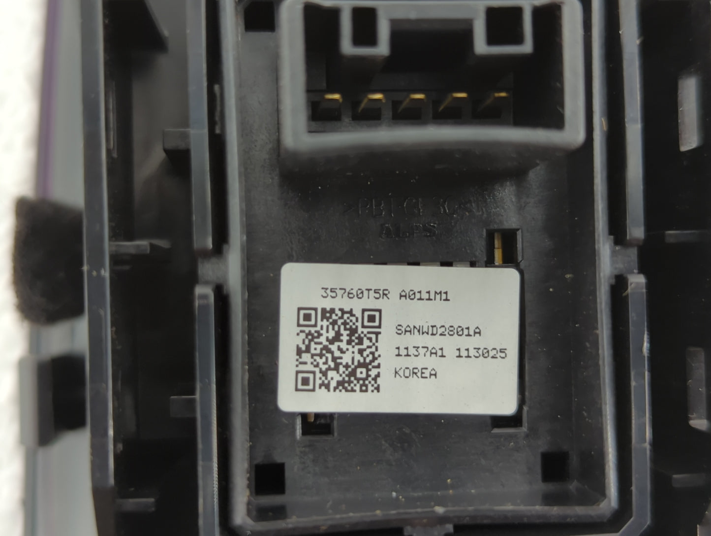2015-2020 Honda Fit Master Power Window Switch Replacement Driver Side Left P/N:35760T5R A011M1 Fits OEM Used Auto Parts - O