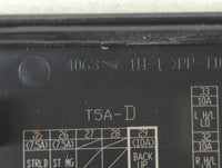 2016-2017 Honda Fit Fusebox Fuse Box Panel Relay Module P/N:4063 T5A-D Fits Fits 2016 2017 OEM Used Auto Parts - Oemusedauto