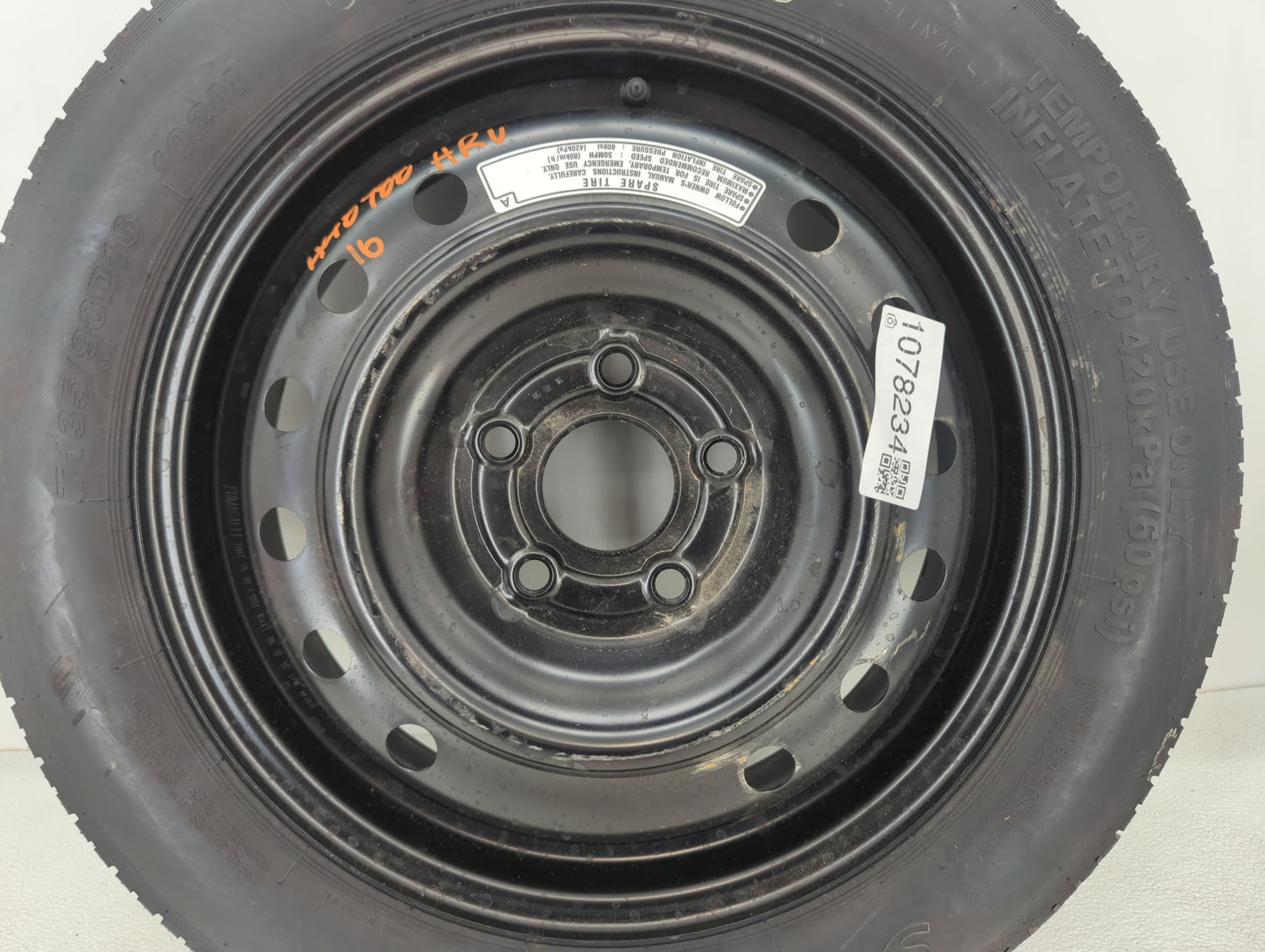 2016-2022 Honda Hr-v Spare Donut Tire Wheel Rim Oem - Oemusedautoparts1.com