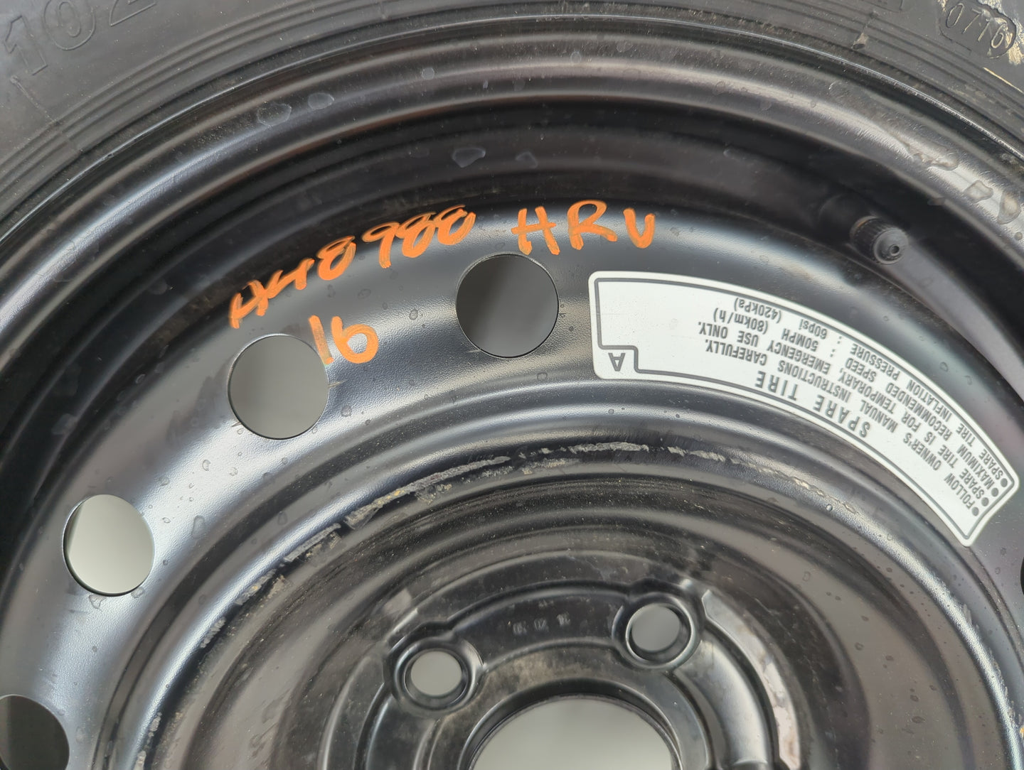 2016-2022 Honda Hr-v Spare Donut Tire Wheel Rim Oem - Oemusedautoparts1.com