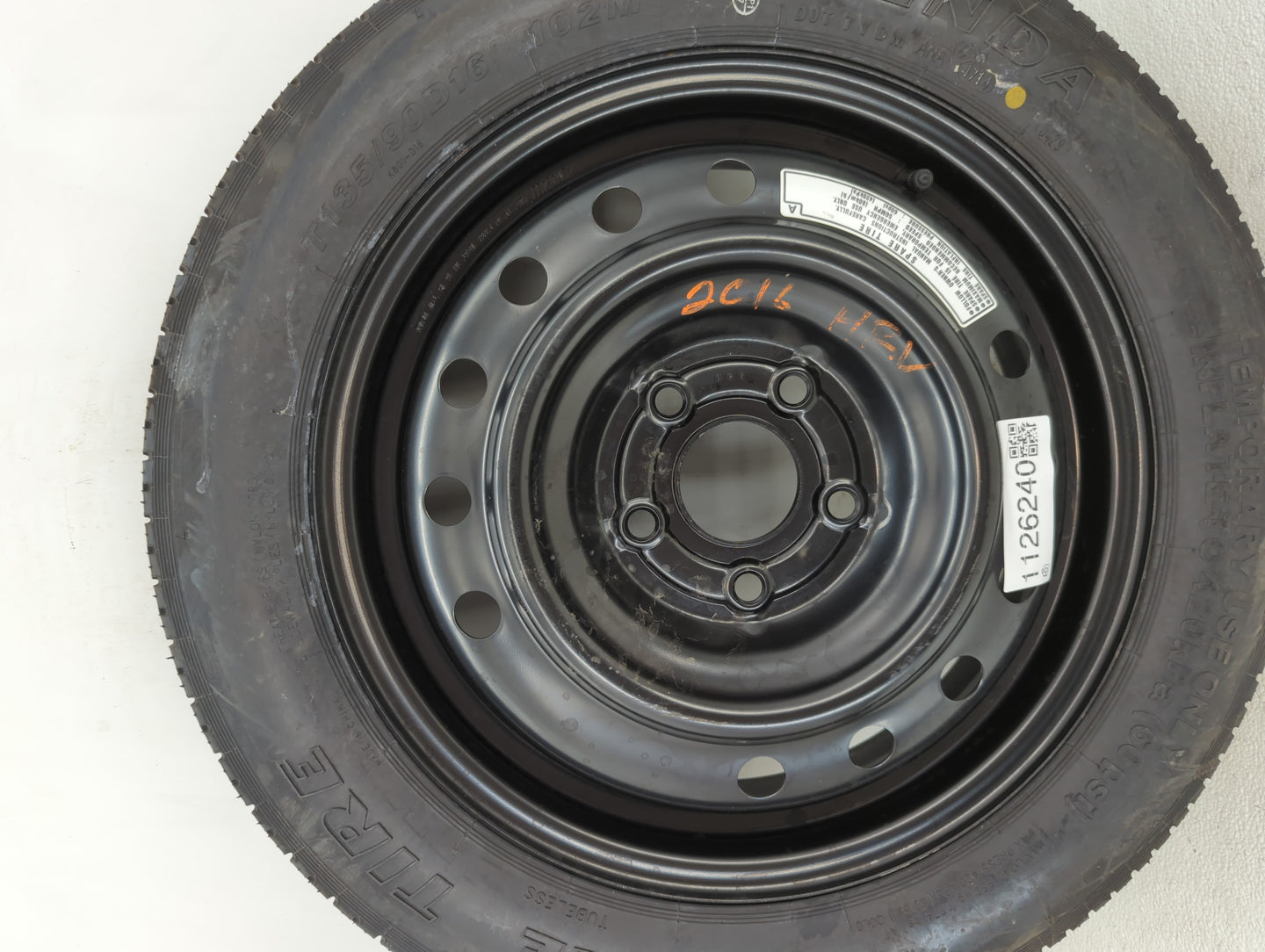 2016-2022 Honda Hr-v Spare Donut Tire Wheel Rim Oem - Oemusedautoparts1.com