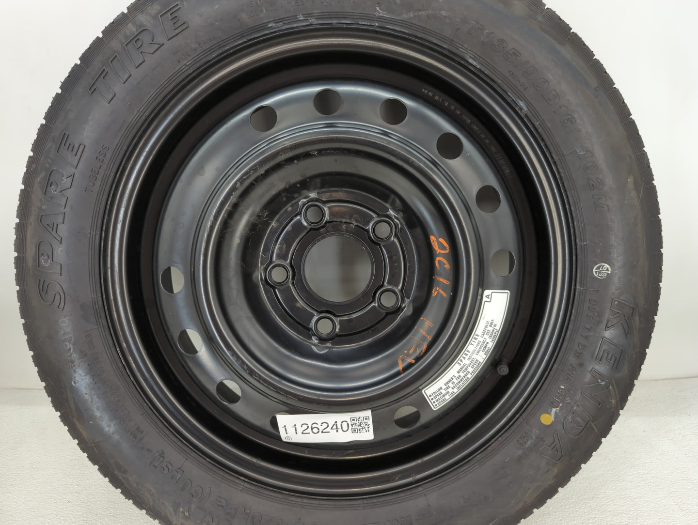 2016-2022 Honda Hr-v Spare Donut Tire Wheel Rim Oem - Oemusedautoparts1.com