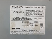 2016 Honda Hr-V Radio AM FM Cd Player Receiver Replacement P/N:39100-T7W-A014-M1 Fits OEM Used Auto Parts - Oemusedautoparts