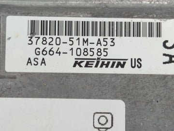 2016 Honda Hr-V PCM Engine Control Computer ECU ECM PCU OEM P/N:37820-51M-A53 Fits OEM Used Auto Parts