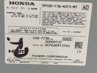 2016 Honda Hr-V Radio AM FM Cd Player Receiver Replacement P/N:39100-T7W-A013-M1 AJDK082, CVH-7738 Fits OEM Used Auto Parts 