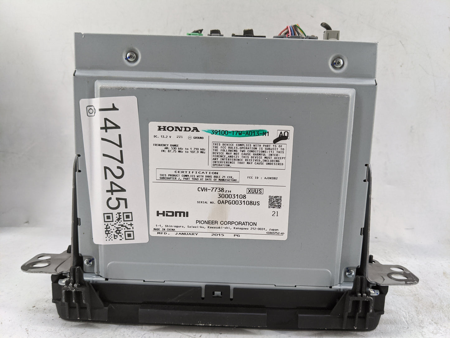 2016 Honda Hr-v Information Display Screen 1477245 - Oemusedautoparts1.com