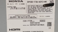 2016 Honda Hr-V Radio AM FM Cd Player Receiver Replacement P/N:39100-T7W-A013-M1 39100-T7W-A710-M1 Fits OEM Used Auto Parts 