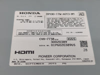 2016 Honda Hr-V Radio AM FM Cd Player Receiver Replacement P/N:39100-T7W-A013-M1 39100-T7W-A310-M1, 39100-T7W-A014-M1 Fits O